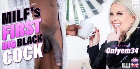 Onlyem34 es una MILF rubia y gruesa que es sorprendida por una gran polla negra que esta a punto de follarsela tontamente