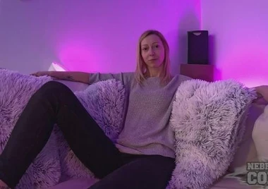 Bleika Solo On The White Casting Couch Masturbating With A Dildo